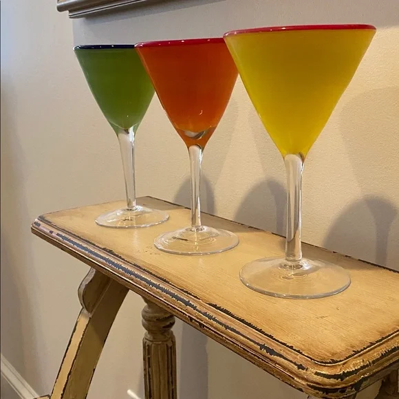 Multicolored Martini Glass Set - Picture 5 of 7